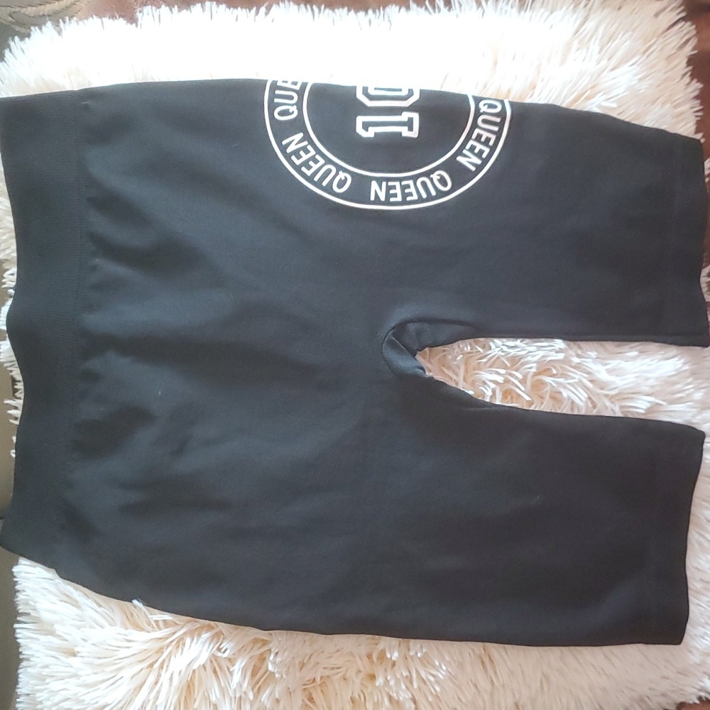 Oppa! Women's Black Biker Shorts w/Queen on one leg | Size: S/M